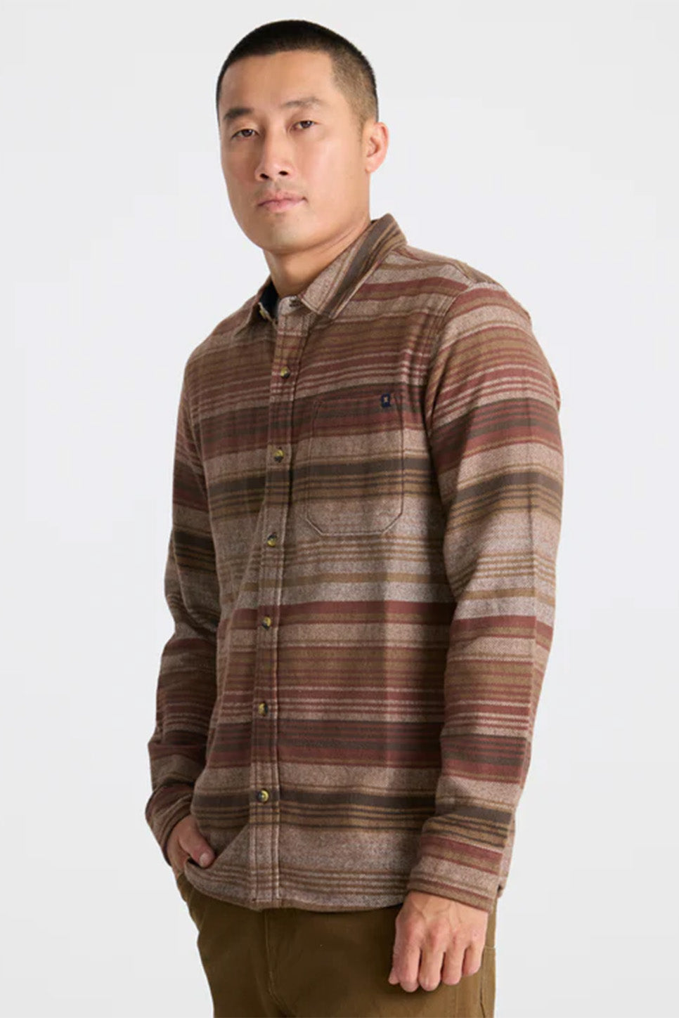 Roark - Crossroads Flannel - Red Clay - Side
