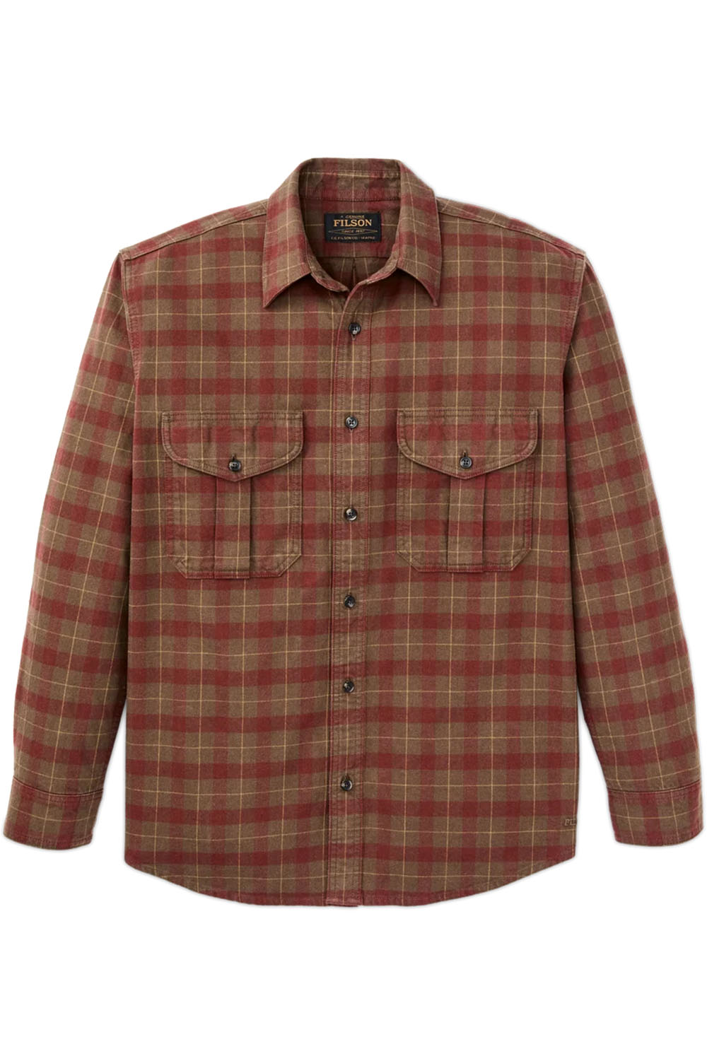 Filson - Alaskan Guide Shirt - Brown/Mahogany Plaid - Flatlay