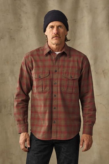 Filson - Alaskan Guide Shirt - Brown/Mahogany Plaid - Model Front