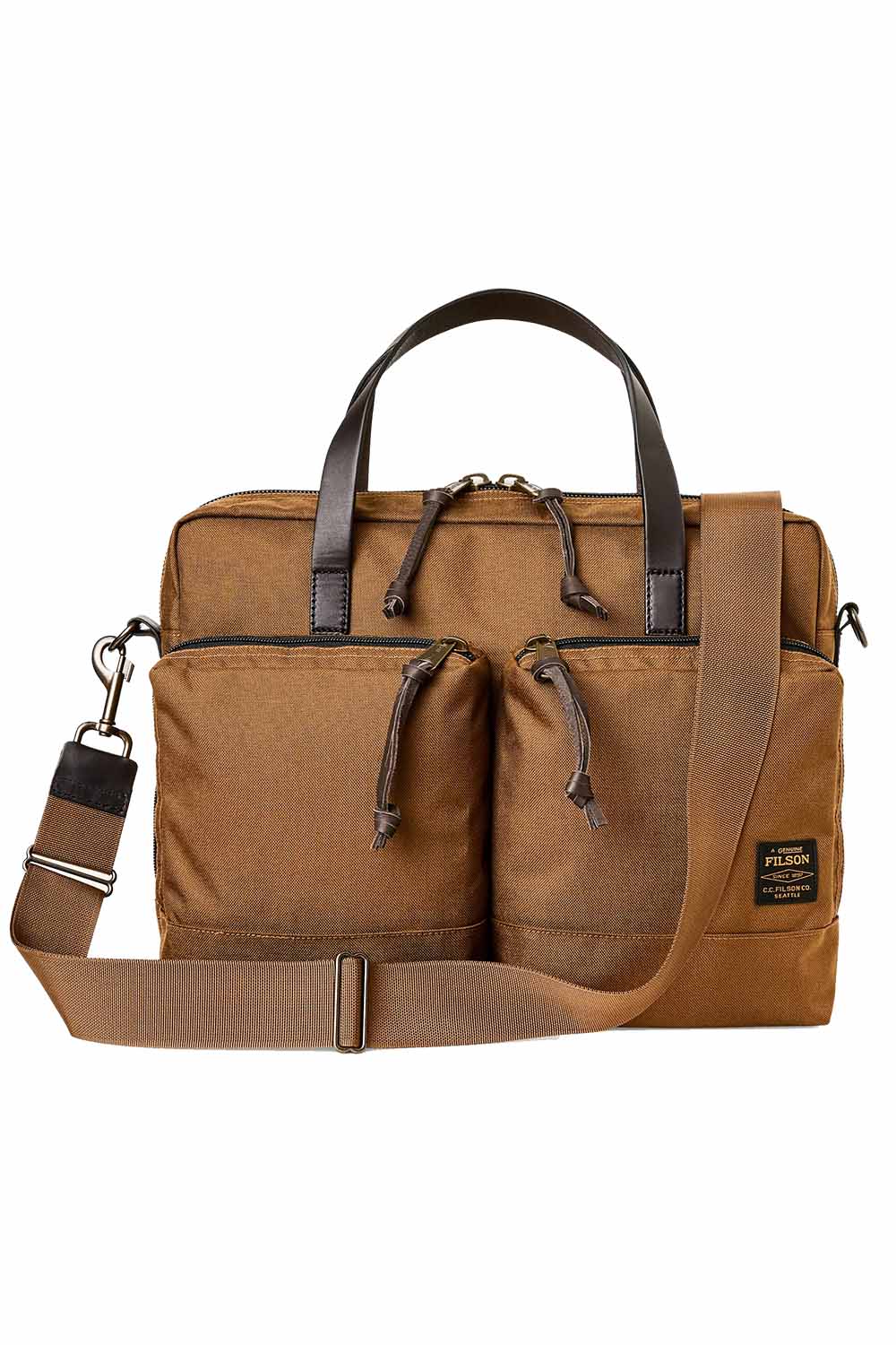 Filson - Dryden Briefcase - Whiskey - Front