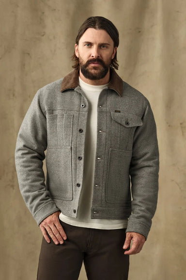 Filson - Spokane Insulated Short Cruiser - Vintage Heather Gray - Model Front