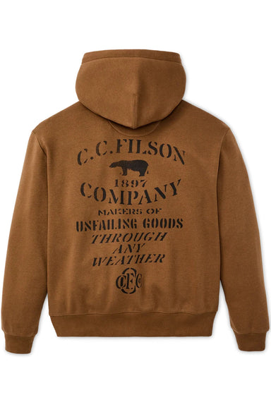 Filson - Stencil Graphic Hoodie - Whiskey - Flatlay Back