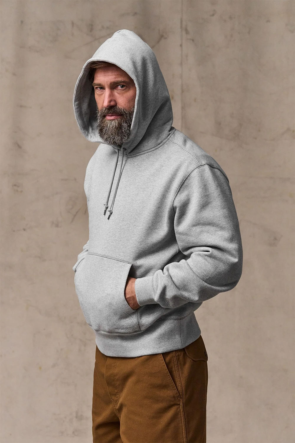 filson 14oz heritage fleece hoodie gray heather