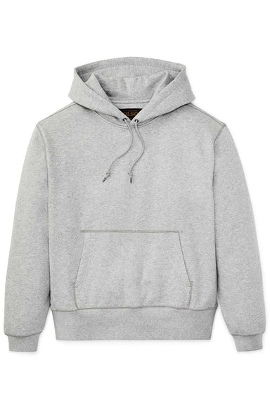 filson 14oz heritage fleece hoodie gray heather flatlay