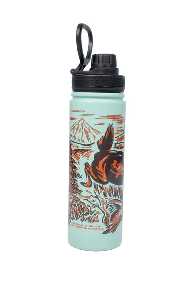 filson deer metal water bottle seafoam side