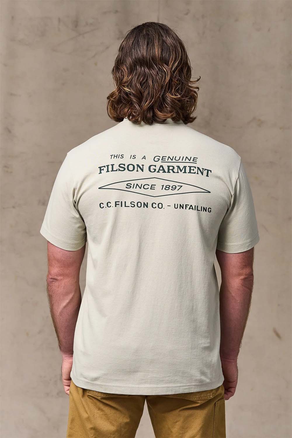filson diamond graphic t-shirt gray sky back