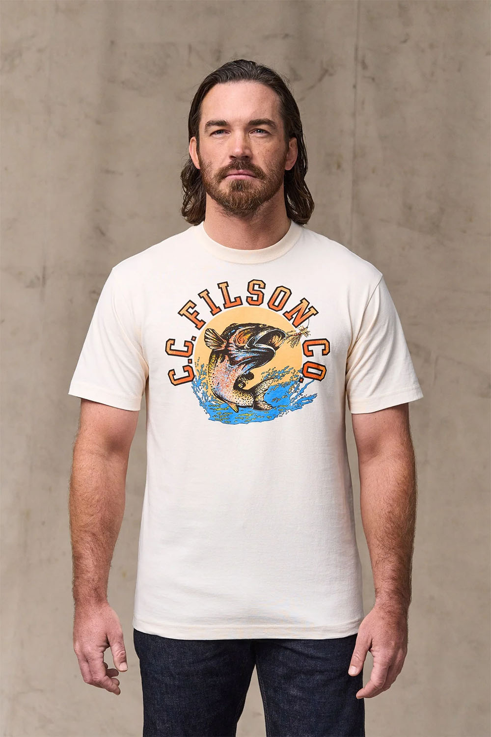 filson dry fly graphic t-shirt basswood front