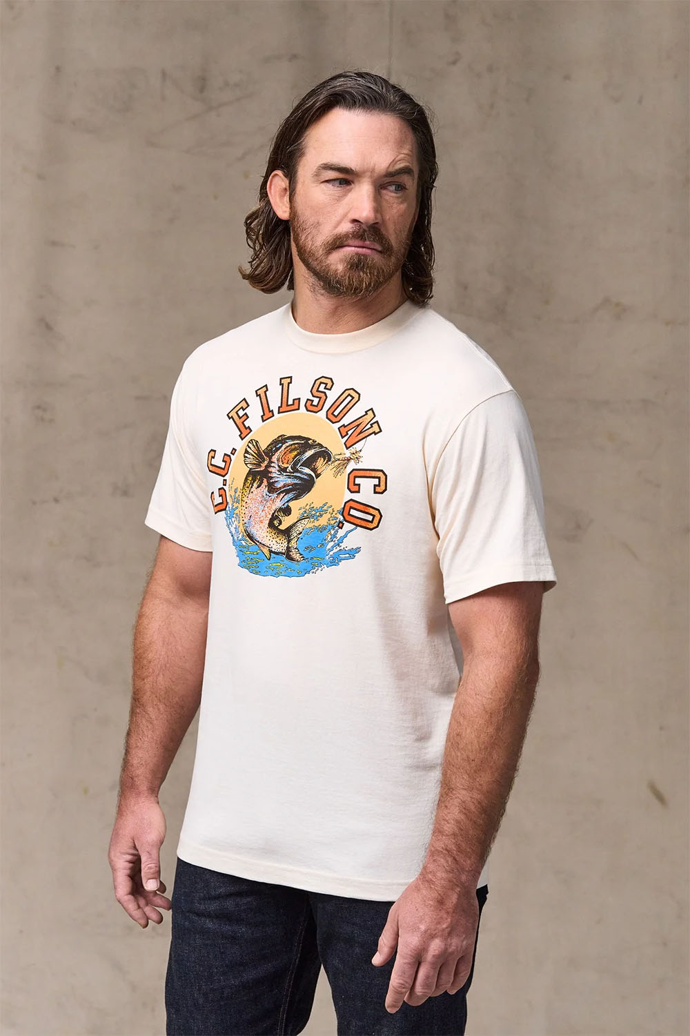 filson dry fly graphic t-shirt basswood profile