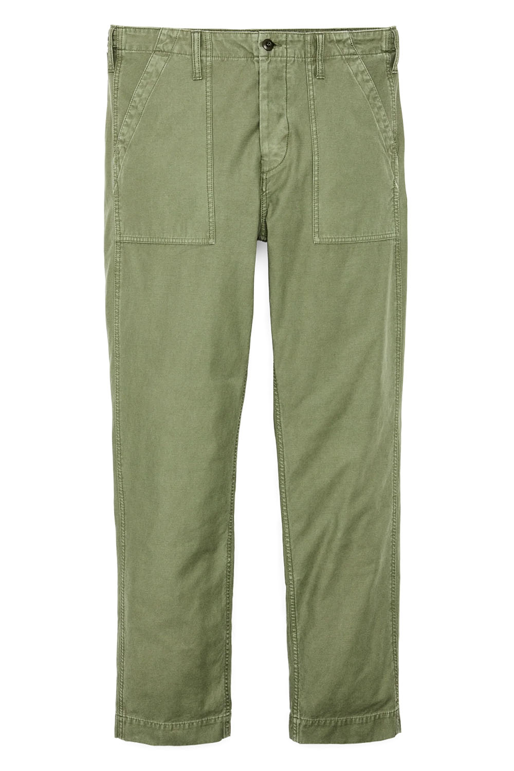 filson field supply pants washed fatigue green flatlay