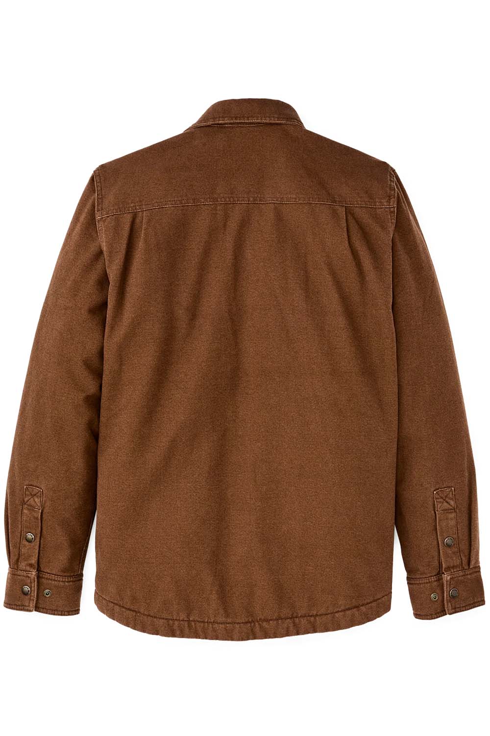filson fleece lined jac shirt brown back