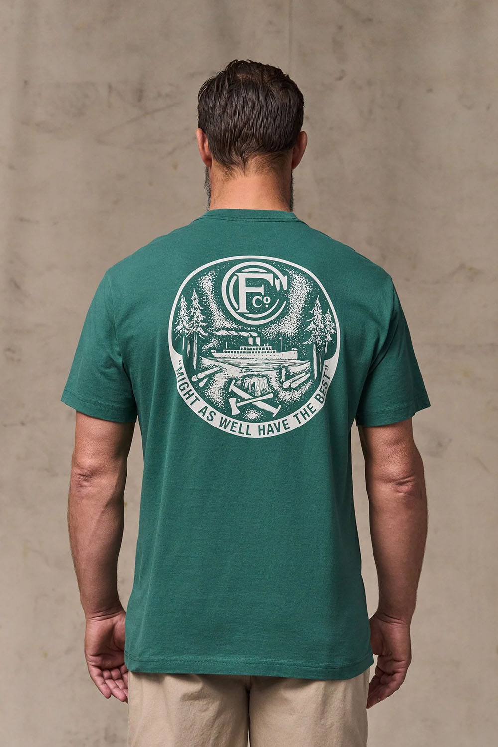 filson forestry graphic tshirt mallard green back