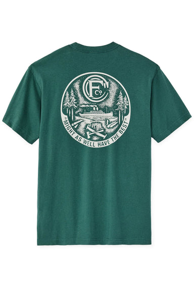 filson forestry graphic tshirt mallard green flatlay