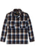 filson jac shirt brown light blue multi plaid flatlay