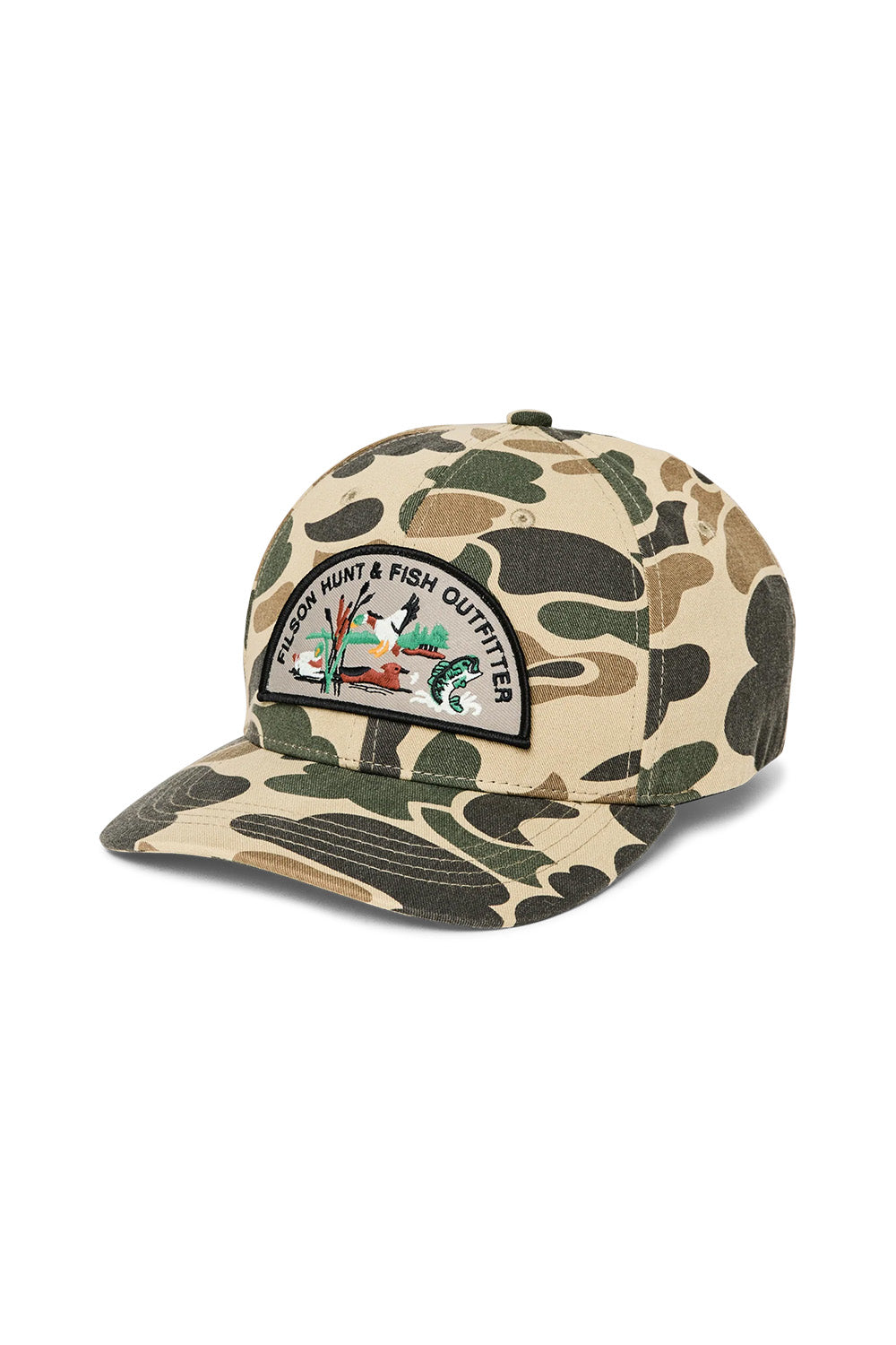 filson logger cap tan camo front