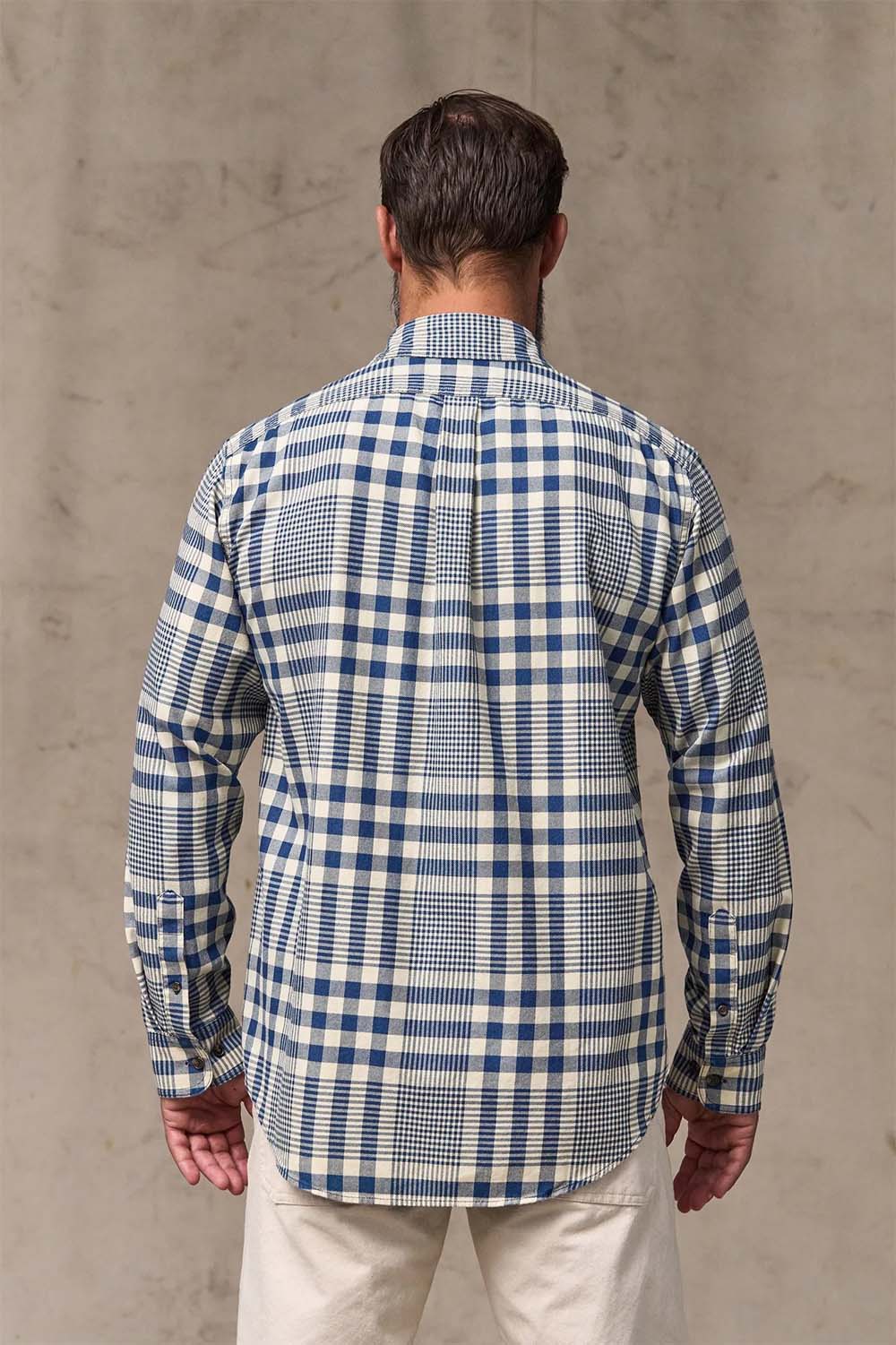 filson lw alaskan guide shirt indigo multi plaid back