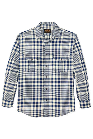 filson lw alaskan guide shirt indigo multi plaid flatlay