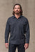 filson lw alaskan guide shirt indigo ticking stripe front