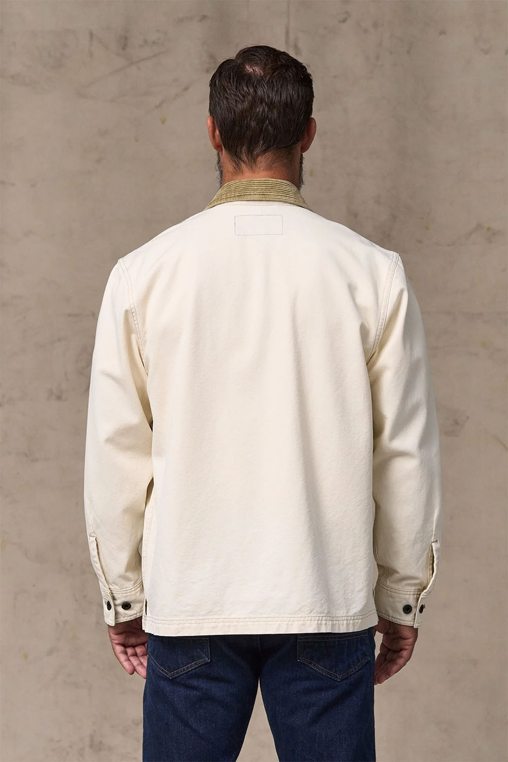 filson rustic canvas jac shirt natural seed back