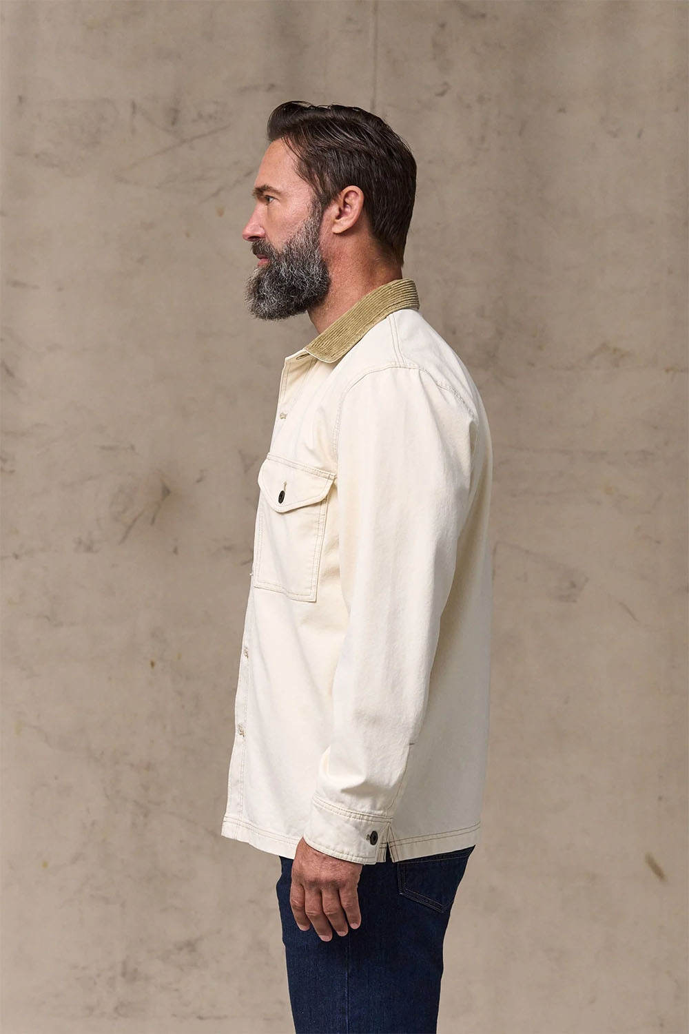 filson rustic canvas jac shirt natural seed side