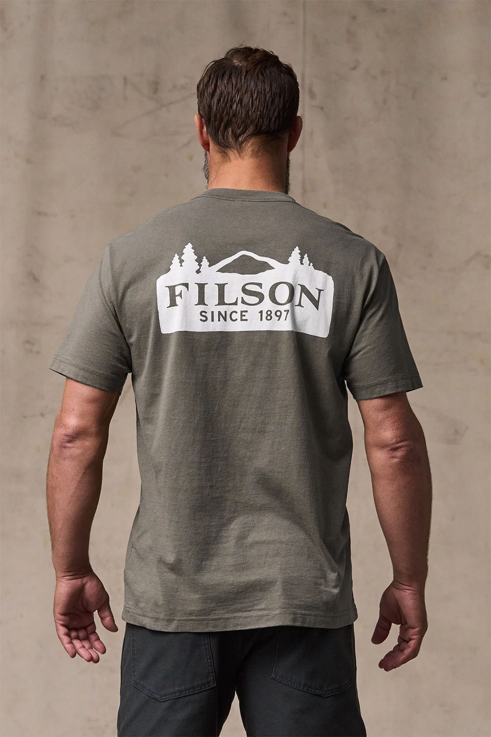 filson scenic graphic tshirt hawk brown back