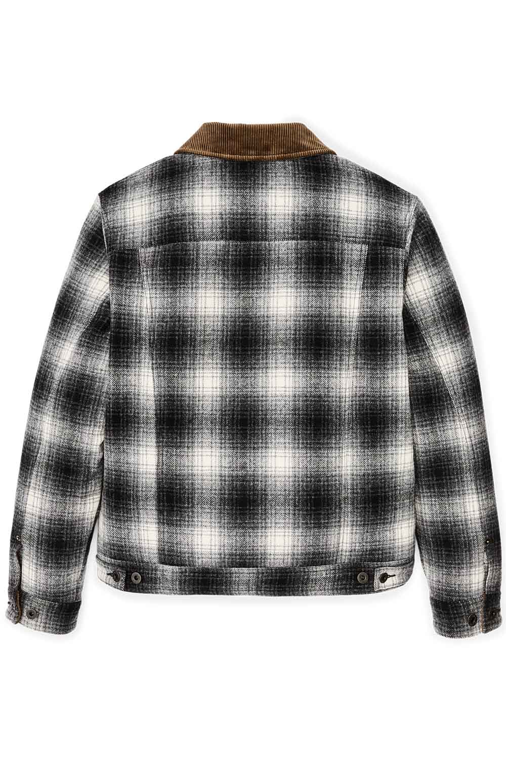 filson spokane insulated short cruiser charcoal ombre back