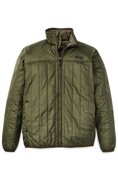 filson ultralight jacket dark olive drab flatlay