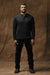 Filson - Waffle Knit Henley - Faded Black - Front