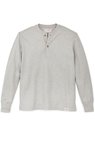 Filson - Waffle Knit Henley - Light Heather Grey - Flatlay