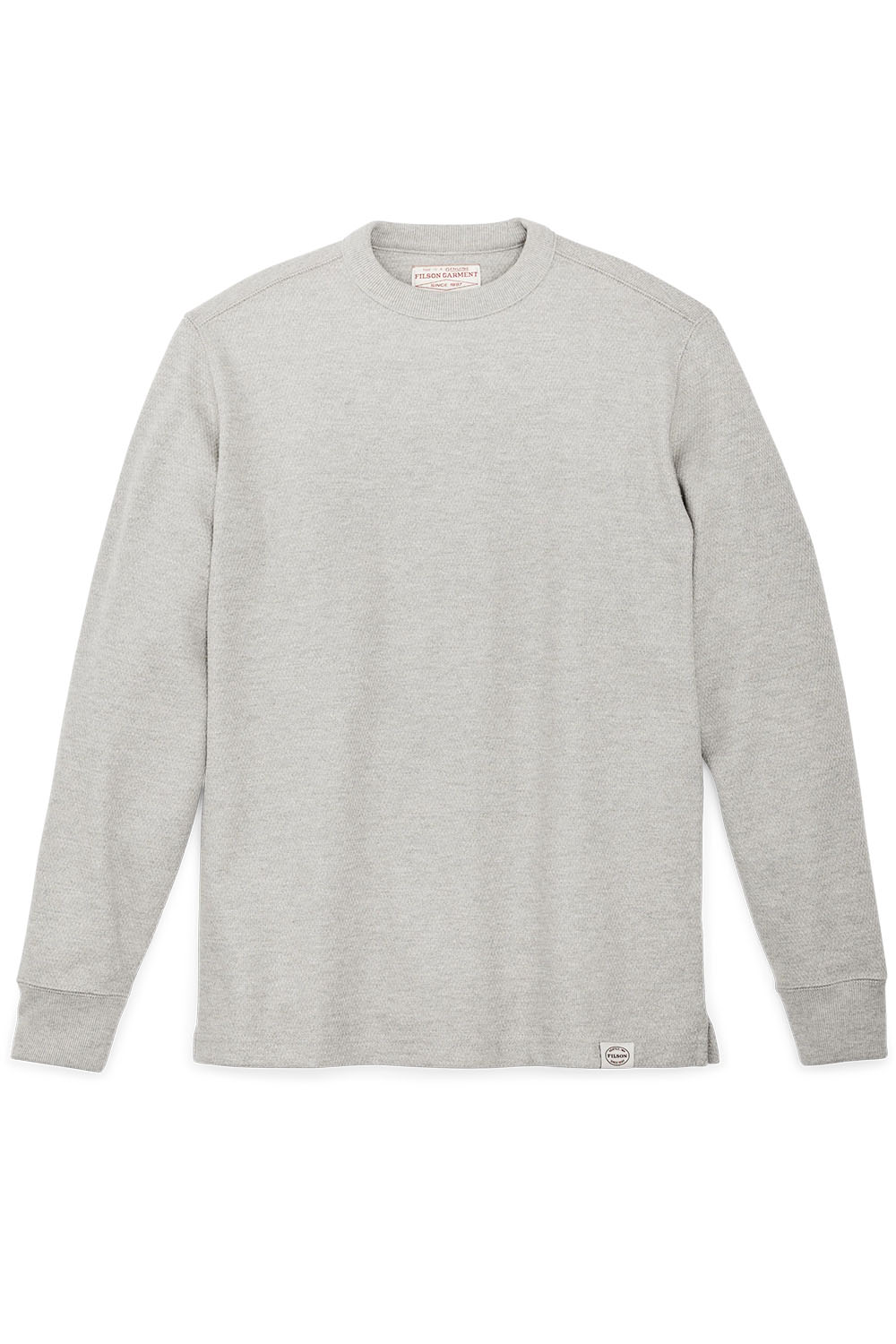 filson waffle knit thermal lt heather grey flatlay