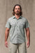filson washed ss feather cloth shirt khaki print front