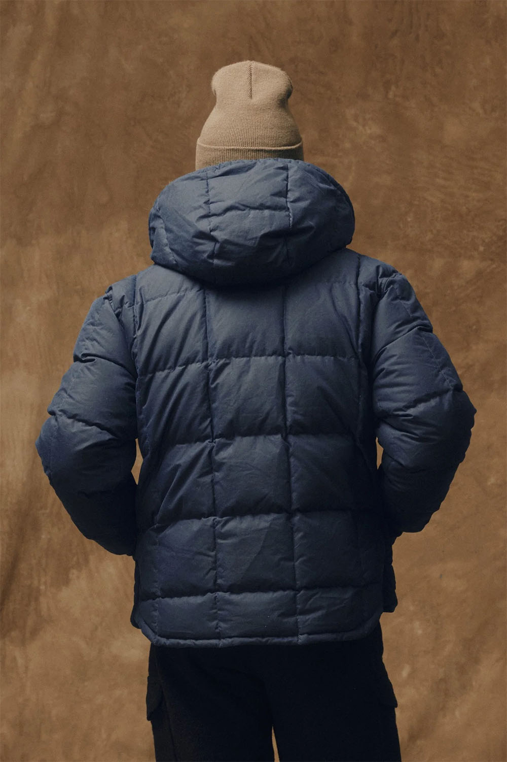 filson waxed down jacket night sky back