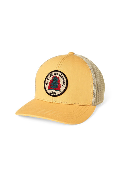filson wildfire logger mesh cap vintage gold front