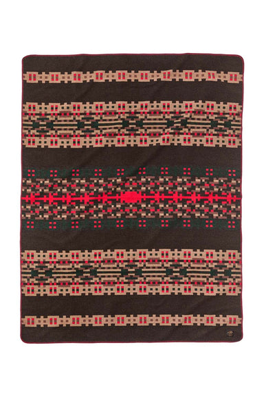 filson wool-blend blanket brown port multi back