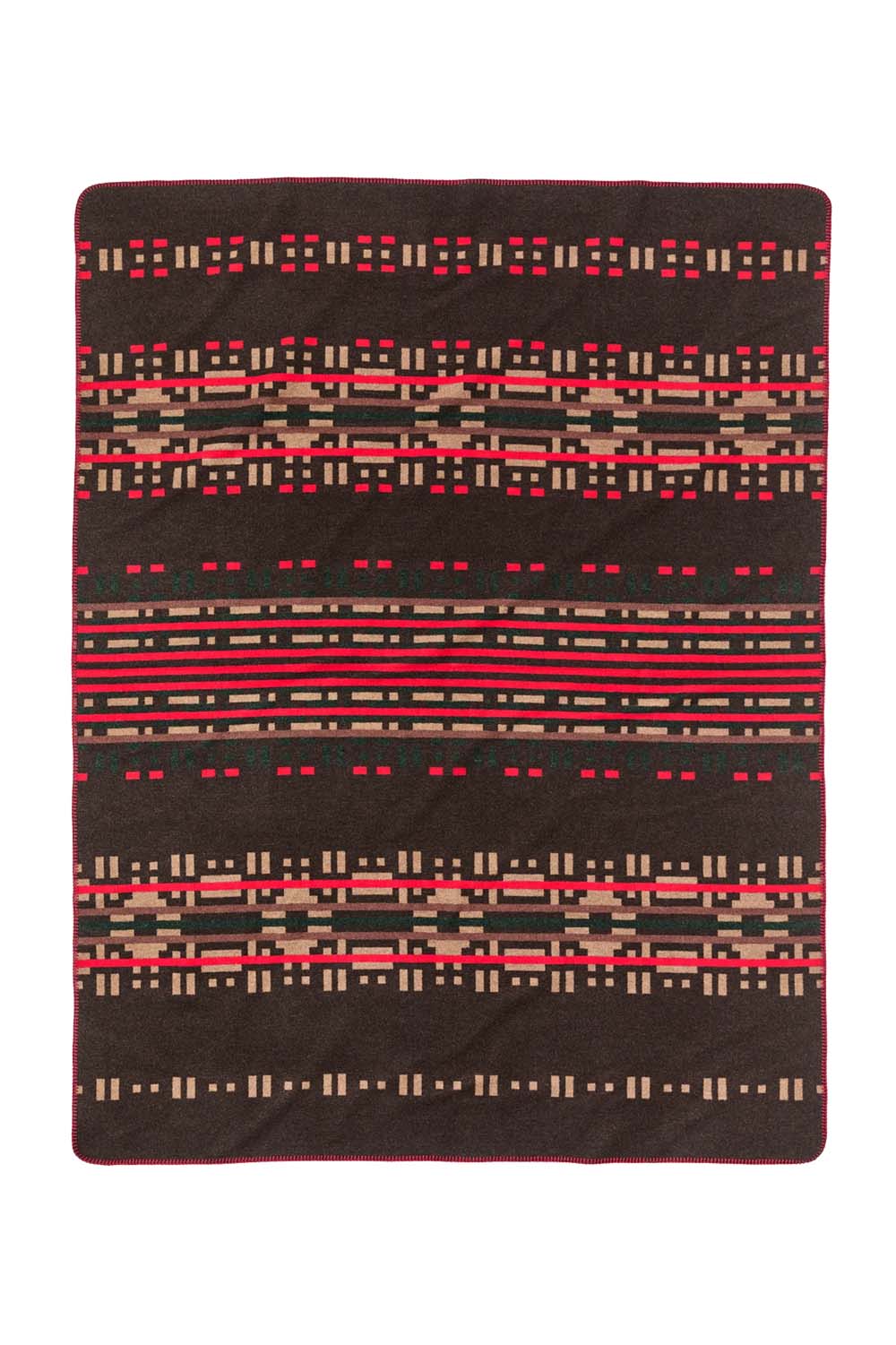 filson wool-blend blanket brown port multi front