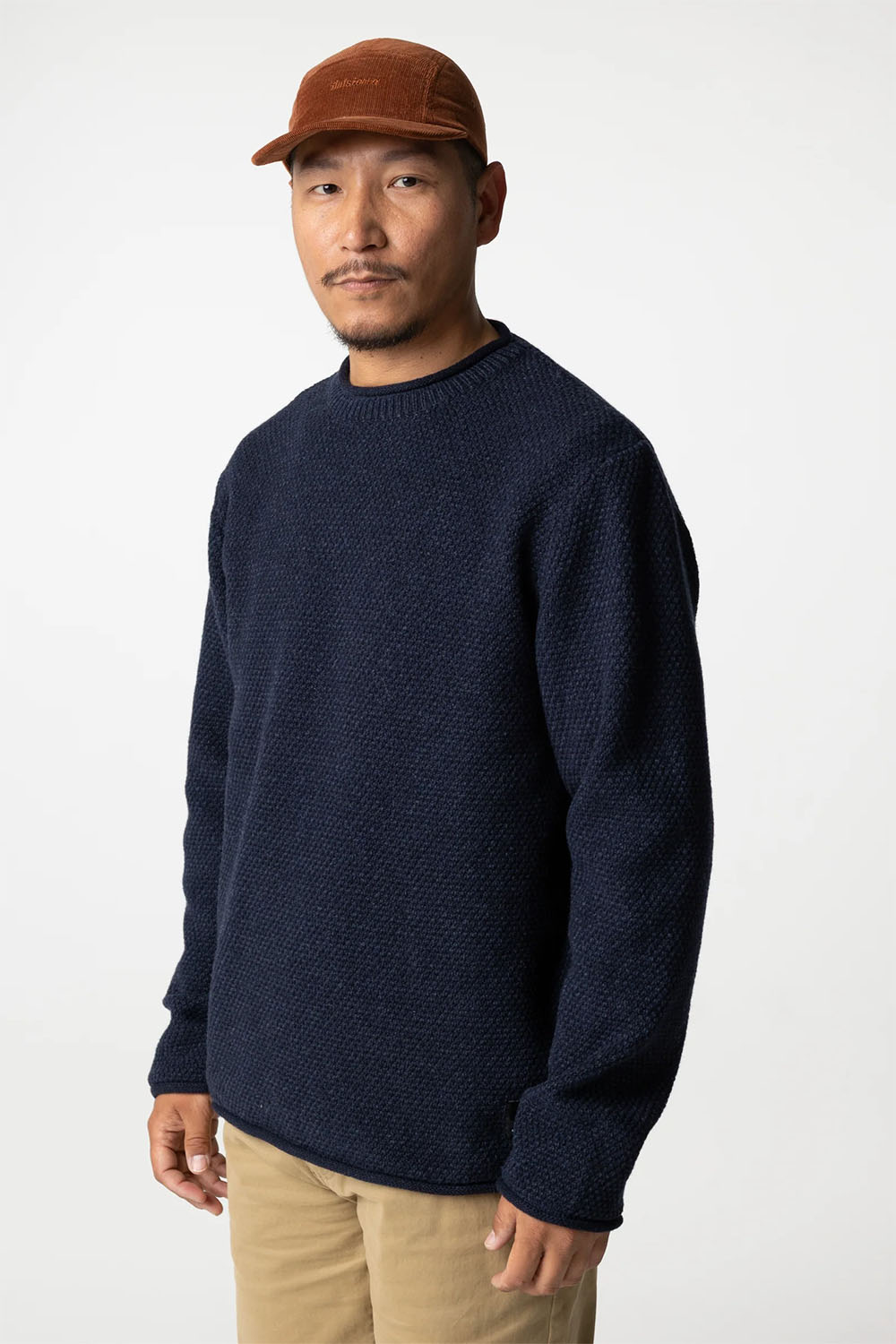finisterre barents jumper indigo front