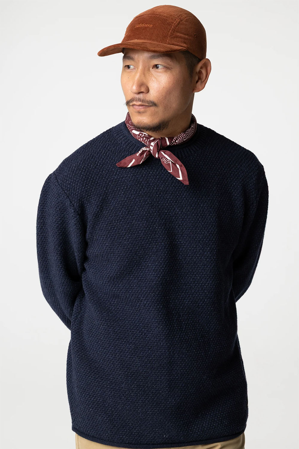 finisterre barents jumper indigo profile