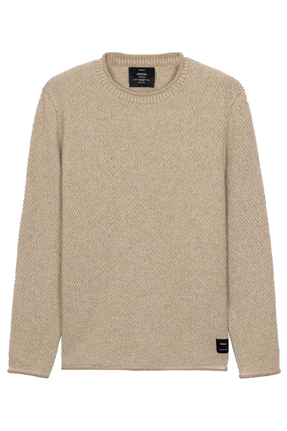 finisterre barents jumper oatmeal flatlay