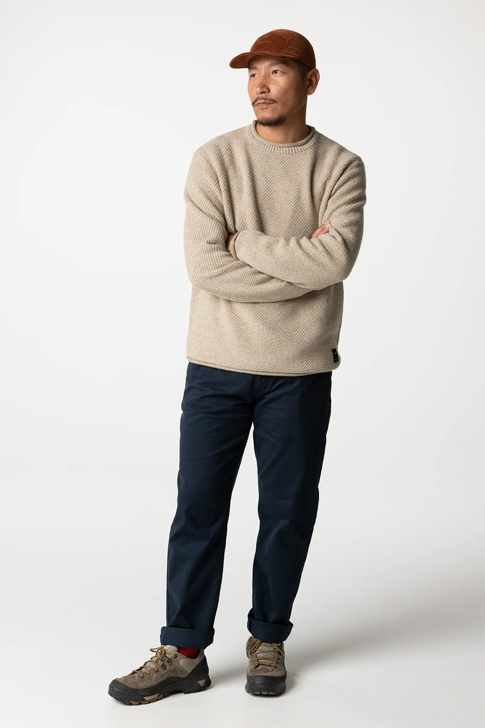 finisterre barents jumper oatmeal front