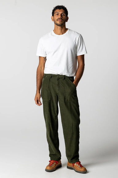 finisterre basset cord trouser timber green
