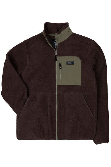 finisterre bolster fleece full zip burnt umber olive flatlay