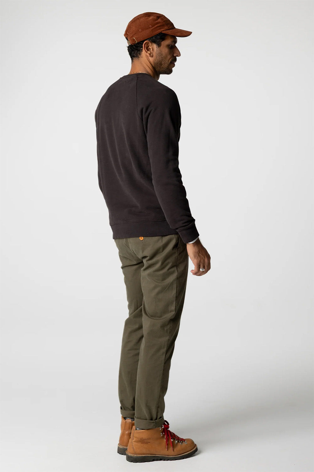 finisterre coho sweatshirt burnt umber back