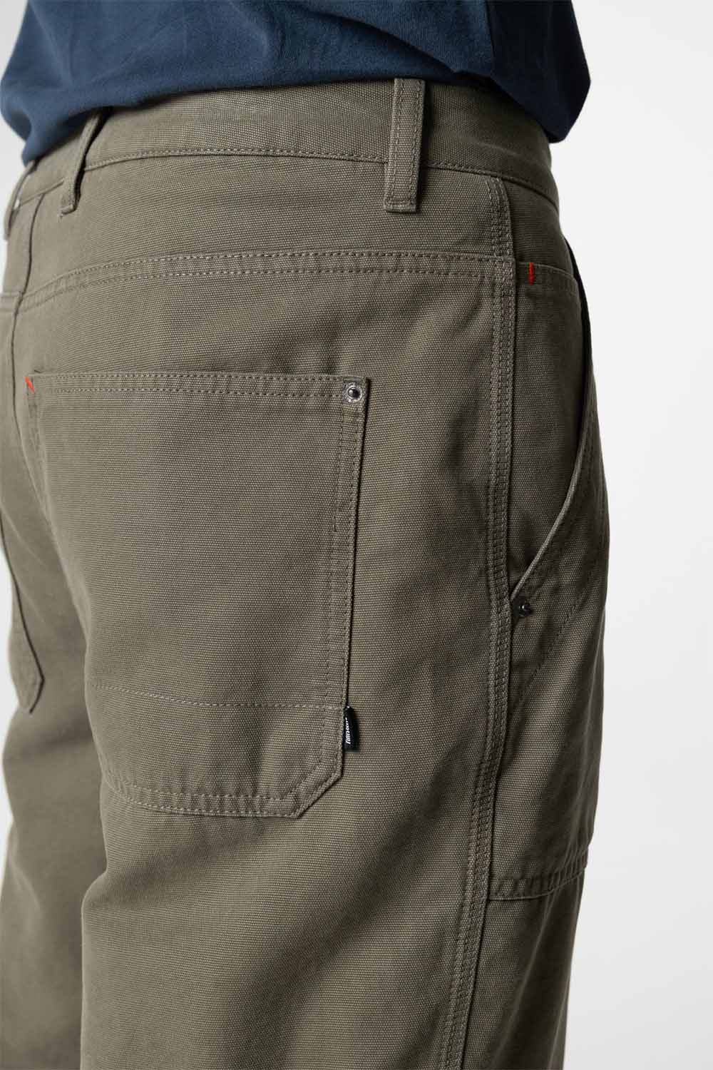 finisterre flannel lined basset trouser olive detail