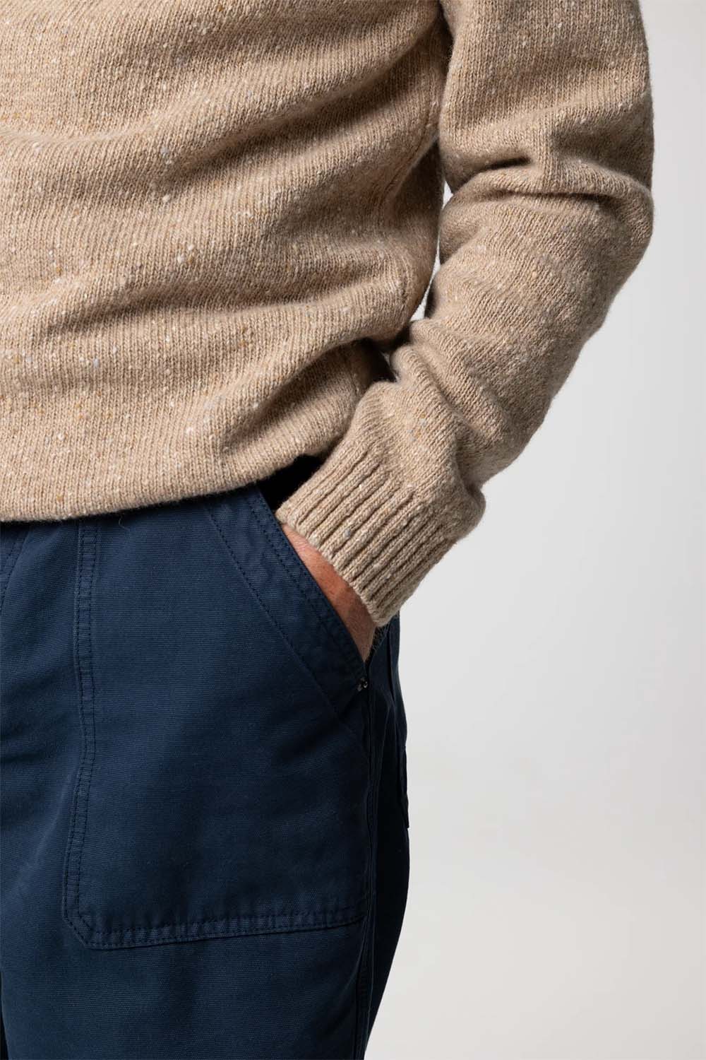 finisterre furlong crew taupe sleeve