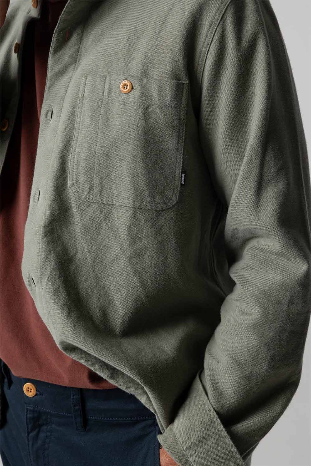 finisterre gylly shirt shadow green detail