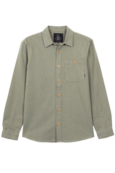 finisterre gylly shirt shadow green flatlay