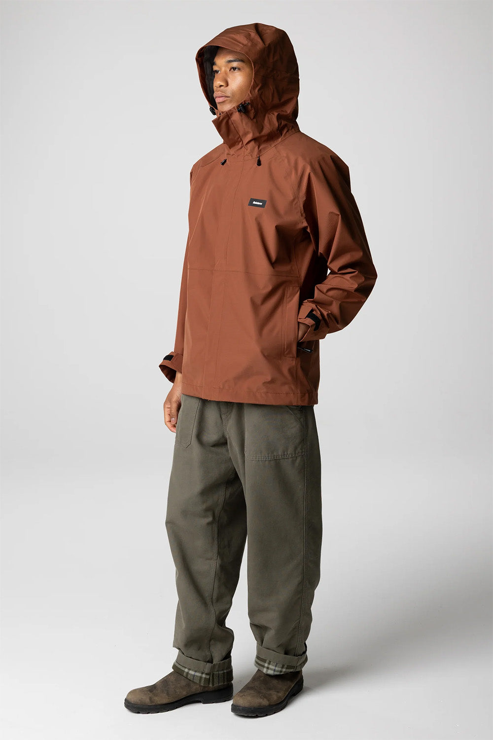finisterre skybird rain jacket pecan profile