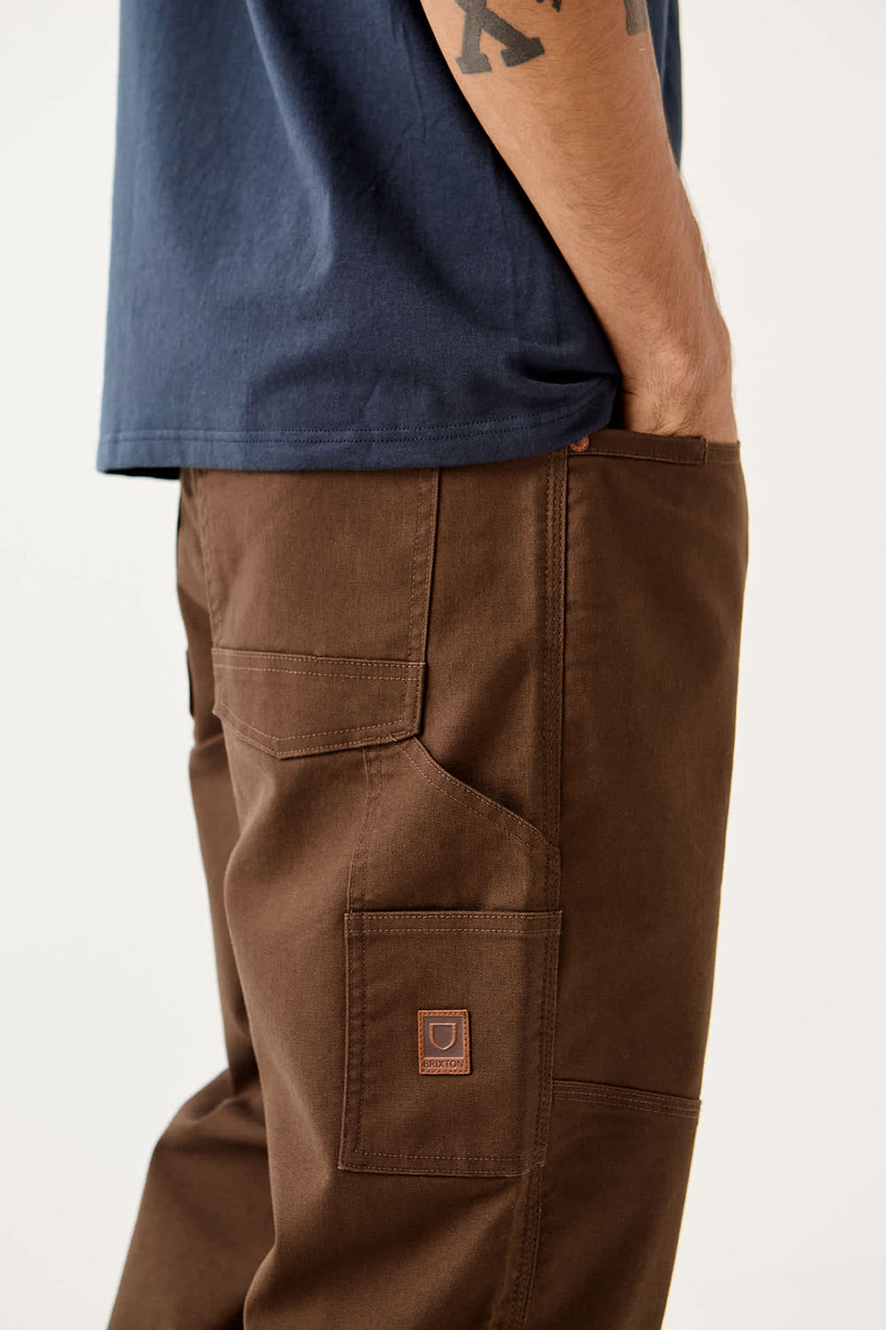 Brixton - Builders Carpenter Pant - Walnut Brown - Model Detail