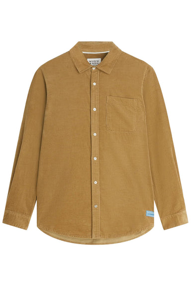 Scotch and Soda Corduroy Shirt in Dijon — Flatlay view
