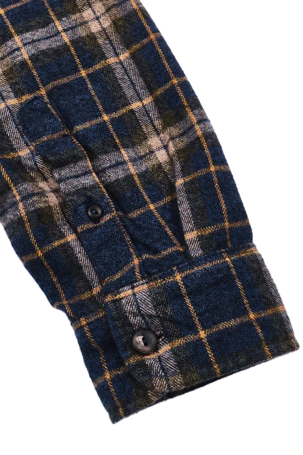 Freenote Cloth - Jepson - River Blue Plaid - Sleeve