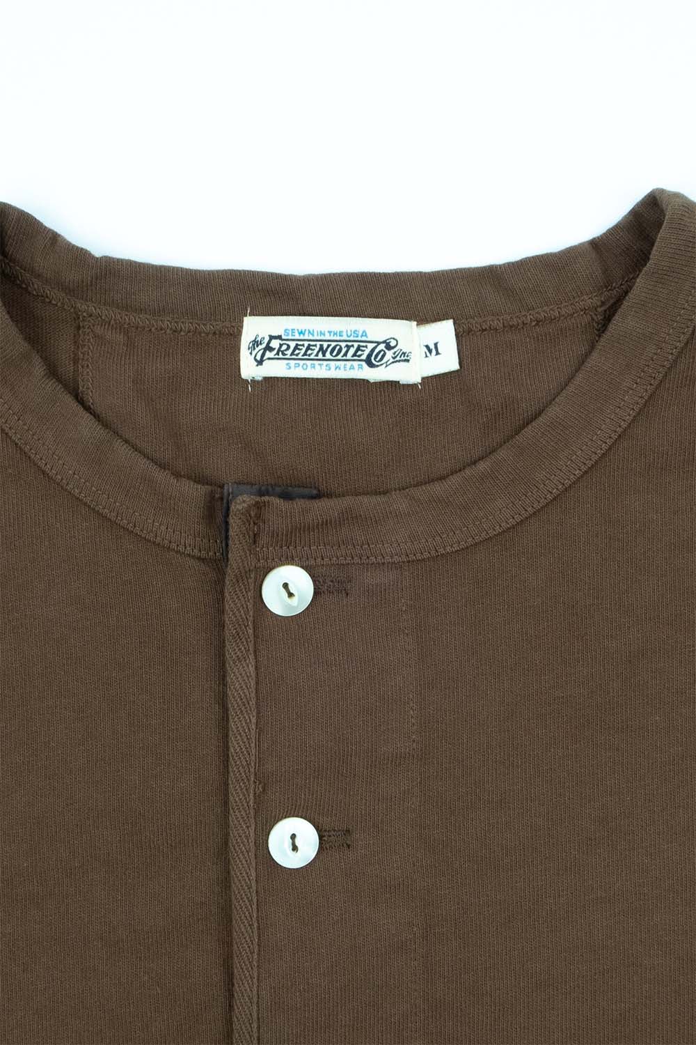 freenote 13oz henley cedar detail